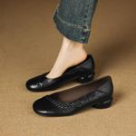 Handcrafted Genuine Leather Women's Shoes: Elegant Luxury with Exquisite Craftsmanship(Easn20182908)