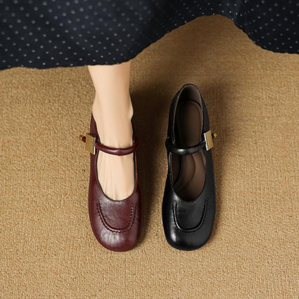 Luxurious Handcrafted Genuine Leather Women’s Shoes with Elegance(Easn20182911)