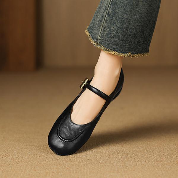 Luxurious Handcrafted Genuine Leather Women’s Shoes with Elegance(Easn20182911)