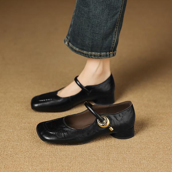 Premium Handcrafted Leather Women's Shoes: Elegance in Every Stitch(Easn20182915)