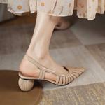 Handcrafted Luxury Leather Women's Shoes - Elegant Craftsmanship(Ebaiyilinx21-31)