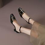 Handcrafted Leather Elegance: Luxurious Women's Shoes(Ebaiyilinx23-19)