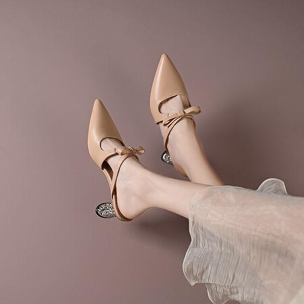 Elegant Handcrafted Genuine Leather Women's Shoes - Luxurious Craftsmanship(Ebaiyilinx23-22)