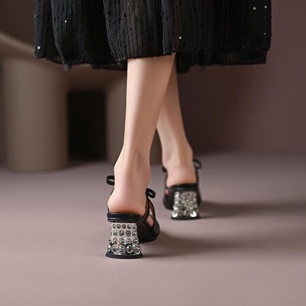 Elegant Handcrafted Genuine Leather Women's Shoes - Luxurious Craftsmanship(Ebaiyilinx23-22)