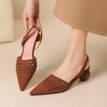 Elegant Handcrafted Genuine Leather Women's Shoes(Ebaiyilinx25-33A)