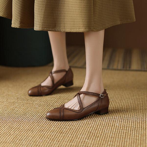 Exquisite Handmade Leather Women's Shoes, Luxurious Craftsmanship(Ebuer888b3026)