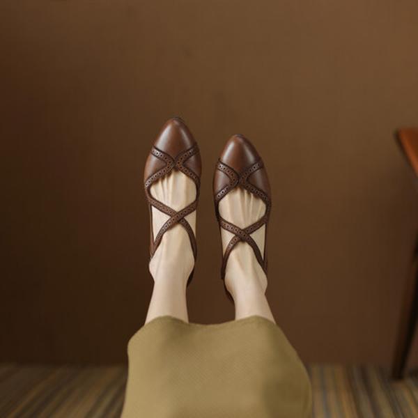 Exquisite Handmade Leather Women's Shoes, Luxurious Craftsmanship(Ebuer888b3026)