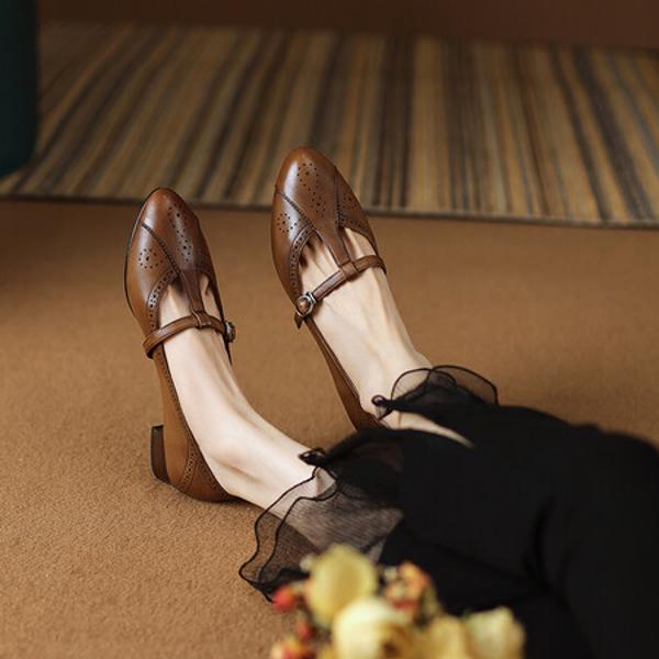 Handcrafted Genuine Leather Women's Shoes: Elegant Luxury with Exquisite Craftsmanship(Ebuer888b3035)