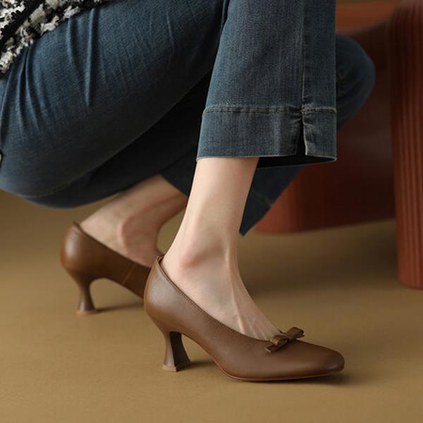 Handcrafted Leather Women's Shoes: Luxurious Elegance(Ebuer888b7025)