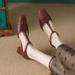 Handcrafted Luxury Leather Women's Shoes - Timeless Elegance(Ebuer888b7050)