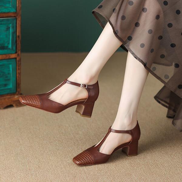 Handcrafted Luxury Leather Women's Shoes - Timeless Elegance(Ebuer888b7050)