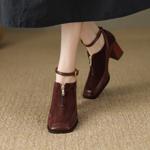 Handcrafted Leather Women's Shoes - Exquisite Craftsmanship for Timeless Elegance(Ebuer888b7074)