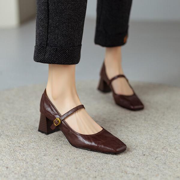 Elegant Handcrafted Genuine Leather Women's Shoes - Luxury Craftsmanship(Ebuer888b7132)