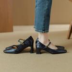 Elegant Handcrafted Leather Women's Shoes - Luxury Craftsmanship(Ebuer888b7151)