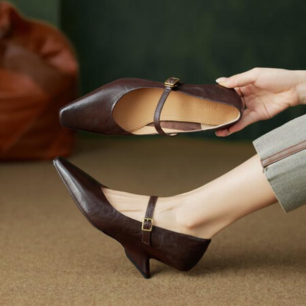 Handcrafted Genuine Leather Women's Shoes: Luxurious Elegance(Ebuer888b3170)