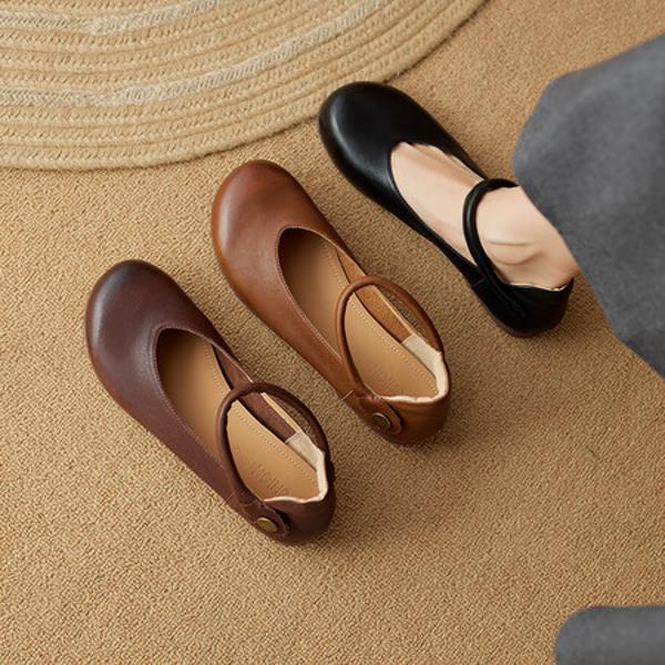 Handcrafted Genuine Leather Women's Shoes: Elegance Meets Luxurious Craftsmanship(Ebuer888b3176)