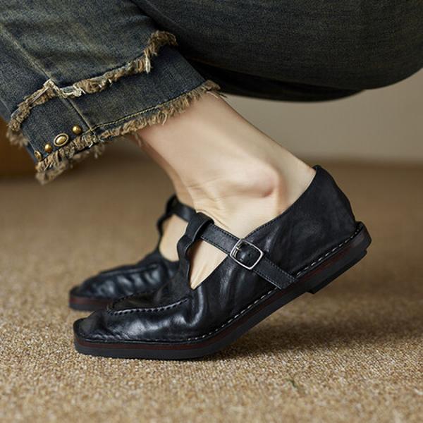 Handcrafted Genuine Leather Women's Shoes - Luxury Elegance(Ebuer888b7263)