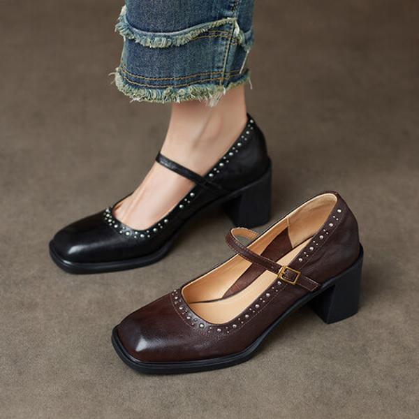 Elegant Handcrafted Genuine Leather Women's Shoes(Ebuer888b3209)