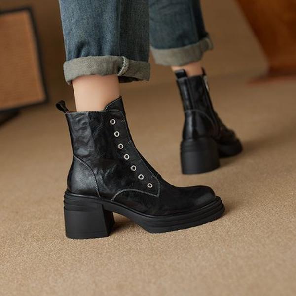 Handcrafted Genuine Leather Women's Shoes - Luxurious Elegance(Ebuer888b3226)