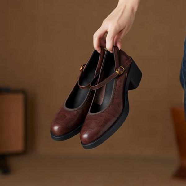 Elegantly Crafted Genuine Leather Women's Shoes: A Luxurious Artisan Experience(Ebuer888b7505)