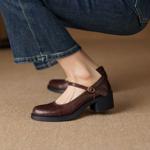 Elegantly Crafted Genuine Leather Women's Shoes: A Luxurious Artisan Experience(Ebuer888b7505)