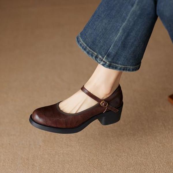 Elegantly Crafted Genuine Leather Women's Shoes: A Luxurious Artisan Experience(Ebuer888b7505)