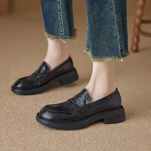 Handcrafted Luxury Genuine Leather Women's Shoes - Elegance in Every Stitch(Ebuer888b7510)