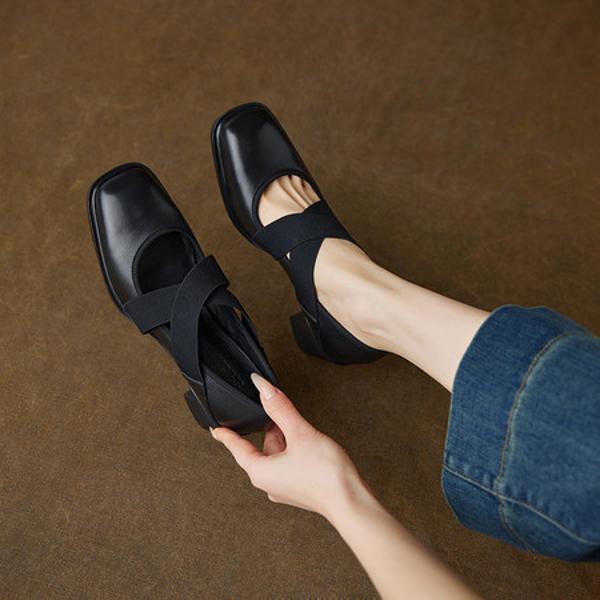 Handcrafted Genuine Leather Women's Shoes - Luxurious Elegance Meets Craftsmanship(Ebuer888b3261)