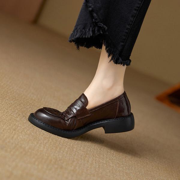 Elegant Handcrafted Genuine Leather Women's Shoes - Luxe Craftsmanship(Ebuer888b3269)