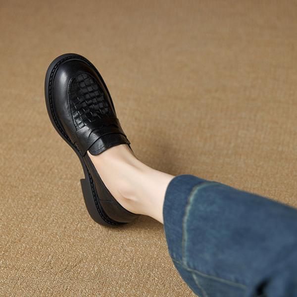 Elegant Handcrafted Genuine Leather Women's Shoes - Luxe Craftsmanship(Ebuer888b3269)