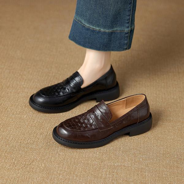 Elegant Handcrafted Genuine Leather Women's Shoes - Luxe Craftsmanship(Ebuer888b3269)