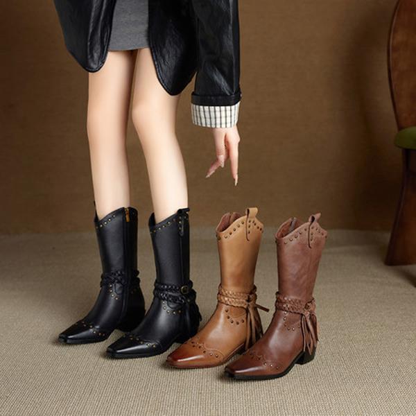 Exquisite Handmade Leather Women's Shoes: Luxury Craftsmanship Meets Timeless Elegance(Ebuer888b7555)