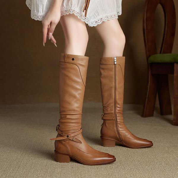 Elegant Handcrafted Leather Women's Shoes: Luxury Craftsmanship(Ebuer888b7553)