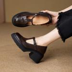 Elegant Handcrafted Genuine Leather Women's Shoes: Exquisite Craftsmanship.(Ebuer888b3277)