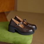 Elegant Handcrafted Genuine Leather Women's Shoes: Exquisite Craftsmanship.(Ebuer888b3277)