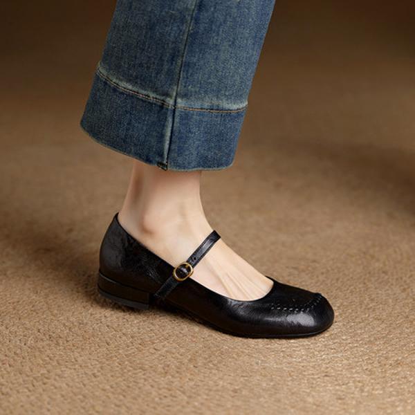 Elegant Handcrafted Genuine Leather Women's Shoes: Luxurious Artistry Unveiled(Ebuer888b7560)