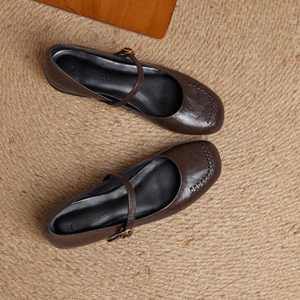 Elegant Handcrafted Genuine Leather Women's Shoes: Luxurious Artistry Unveiled(Ebuer888b7560)