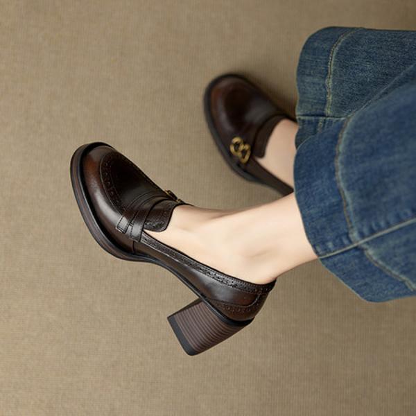 Exquisite Handcrafted Genuine Leather Women's Shoes for Luxurious Elegance(Ebuer888b7562)