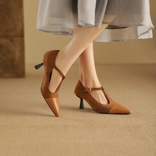 Exquisite Handcrafted Genuine Leather Women's Shoes for Elegant Luxury(Ebuka453-13)