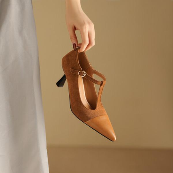 Exquisite Handcrafted Genuine Leather Women's Shoes for Elegant Luxury(Ebuka453-13)