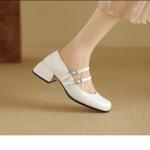 Handcrafted Genuine Leather Women's Shoes: Elegant Luxury Craftsmanship(Ebuka945-4)