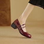 Handcrafted Genuine Leather Women's Shoes: Elegant Luxury Craftsmanship(Ebuka945-4)