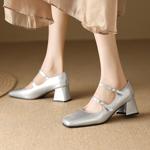 Luxury Handcrafted Genuine Leather Women's Shoes - Elegant Craftsmanship(EbukaBK23-12)