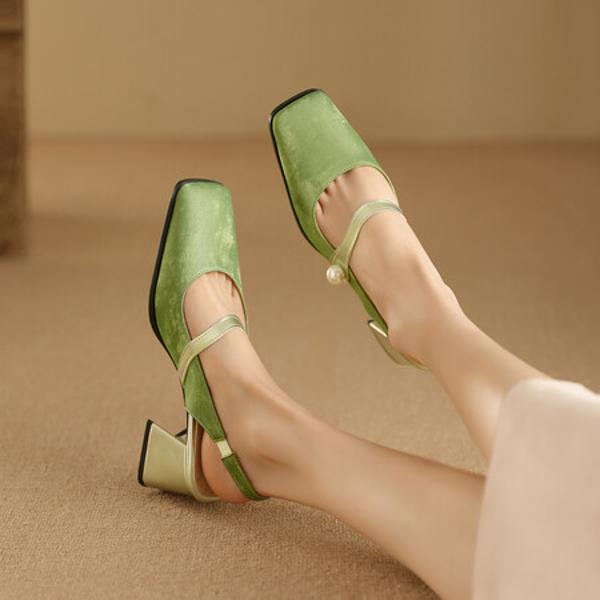 Elegant Handcrafted Leather Women's Shoes - Exquisite Craftsmanship & Luxury(EbukaBBK303-11)