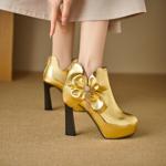Exquisite Handmade Leather Women’s Shoes: Luxurious Craftsmanship and Elegance(Ebuka8月-55)