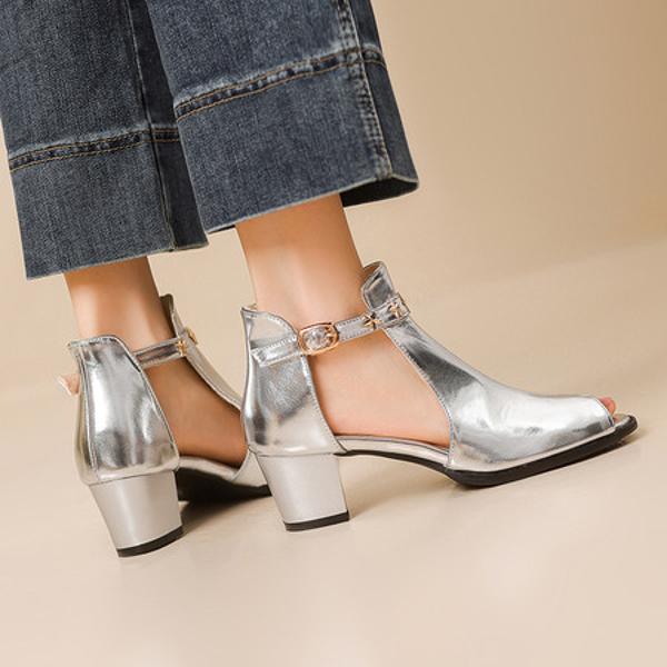 Handcrafted Genuine Leather Women's Shoes - Elegant Luxury Quality(EbukaBKL1-1)