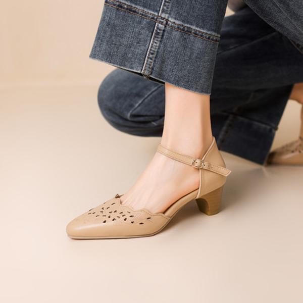 Handcrafted Luxurious Leather Women's Shoes with Elegance(Ebuka1月-57)