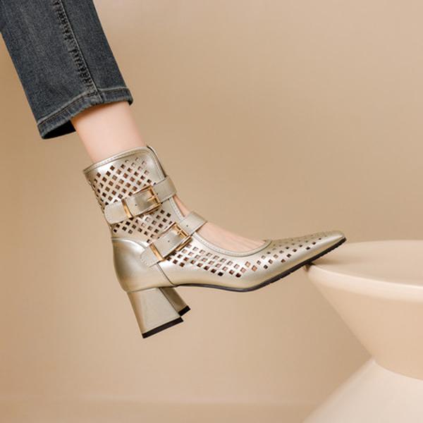 Handcrafted Genuine Leather Women's Shoes - Elegant Luxury(Ebuka927-1)