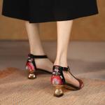 Handcrafted Luxurious Leather Shoes for Elegant Women(Echengdu793-2)