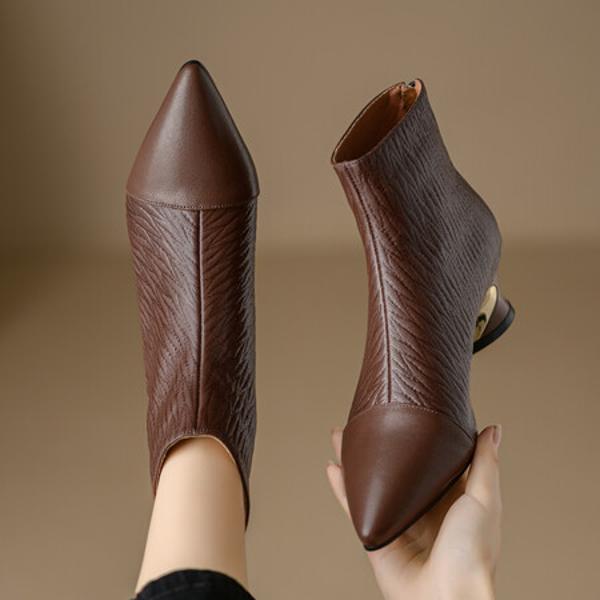 Handcrafted Leather Women's Shoes: Elegant Luxury Quality(Echengdu2330)
